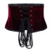 Aderlass Steampunk Waist Corset Velvet (Bordeaux)