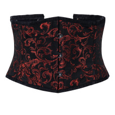 Aderlass Waist Corset Brocade (black red)