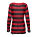 Black Pistol Knitted Jumper Stripe XS-3XL (black red)