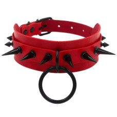 Lovesect Choker O-Ring Killer Rivet (Ã,Red Black)