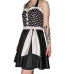 Mode Wichtig Rockabilly Dots Dress (Black-and-white)