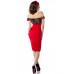 BELSIRA Vintage Pencil-Kleid (leo / rot)