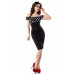 BELSIRA Vintage Pencil-Kleid (black-and-white)