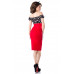 BELSIRA Vintage Pencil-Kleid (red / black / white)