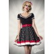 BELSIRA Kleid mit Gürtel (black White Red)