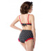 BELSIRA Highwaist Bikini (black White Red)