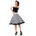 BELSIRA schulterfreies Swing-Kleid (black-and-white)