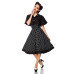 BELSIRA Swing-Kleid mit Cape (black/white/dots)