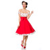 BELSIRA schulterfreies Swing-Kleid (Red White)