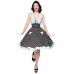 BELSIRA Vintage-Swing-Kleid (black / white / blue)