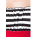 BELSIRA Jersey-Top (red / black / white)