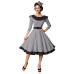 BELSIRA Premium Vintage Swing-Kleid (White black)