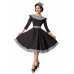 BELSIRA Premium Vintage Swing-Kleid (black-and-white)