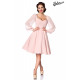 BELSIRA Retrokleid mit langen Ärmeln (PINK)