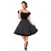 BELSIRA schulterfreies Swing-Kleid (black-and-white)