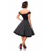 BELSIRA schulterfreies Swing-Kleid (black-and-white)