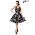 BELSIRA Blumenkleid (black-and-white)