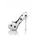 BELSIRA Peep-toe Pumps (White black)