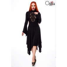 OCULTICA Kleid mit Spitzeneinsatz (black)