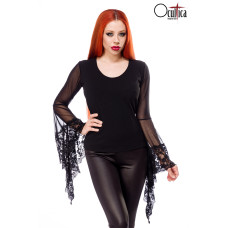 OCULTICA Top mit Spitze (black)